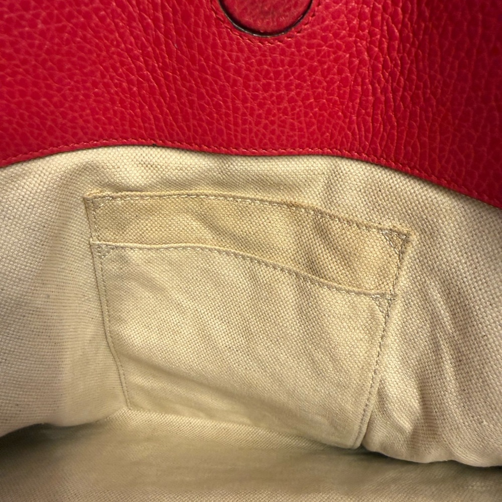 Gucci Orange Leather Tote with Pink Accent - Picture 6 of 16